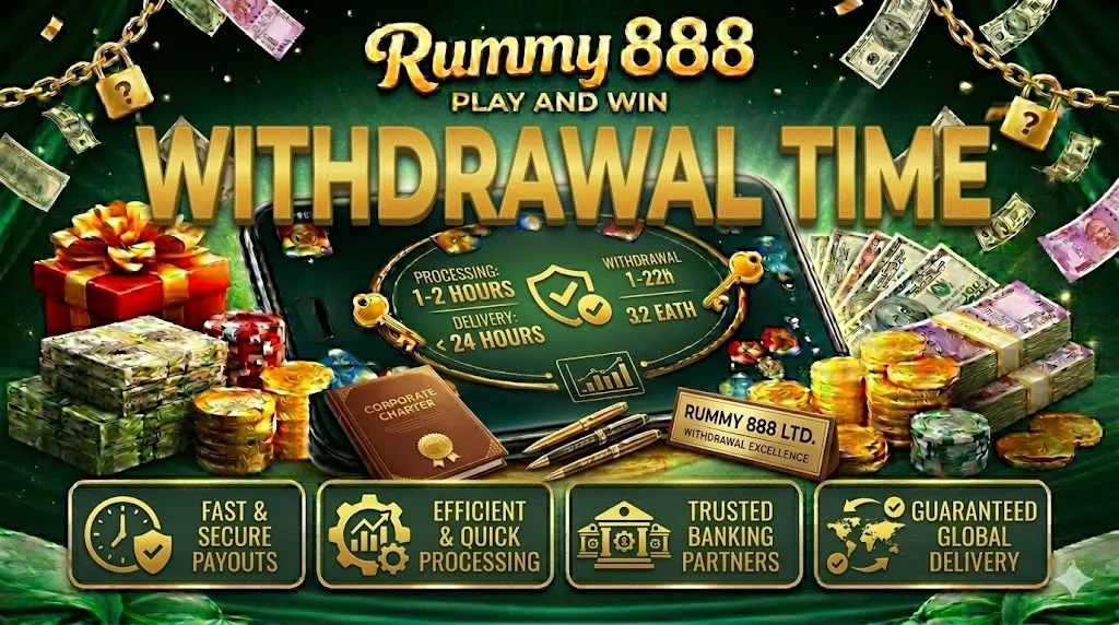 Withdrawal time Rummy 888