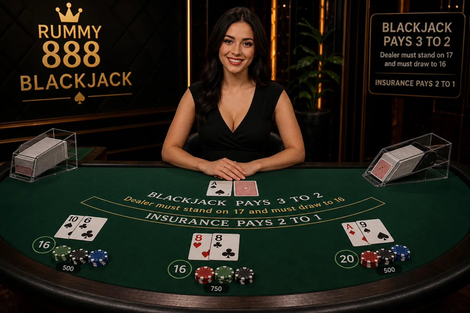 Blackjack at Rummy 888 