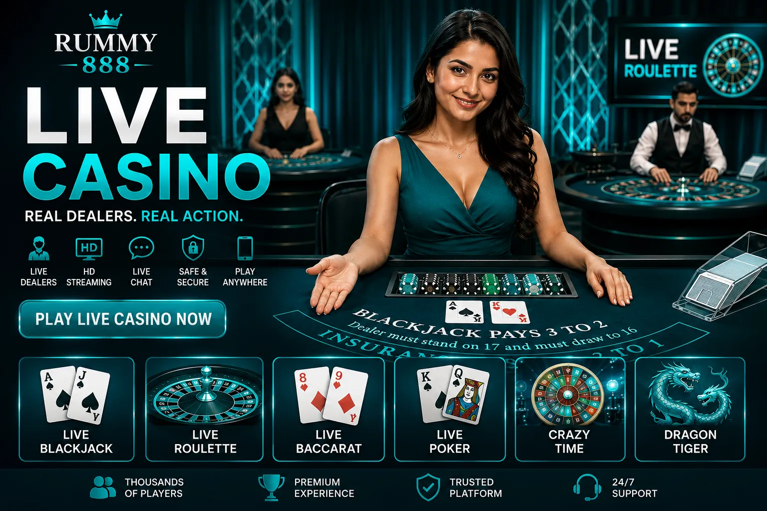Live Casino at Rummy 888